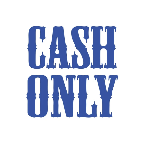 Cash Only Araba Sticker 17x17 Cm Mavi ürün görseli 1