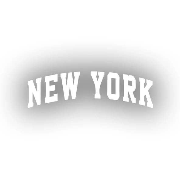 New York Araba Sticker 17x17 Cm Beyaz ürün görseli 1