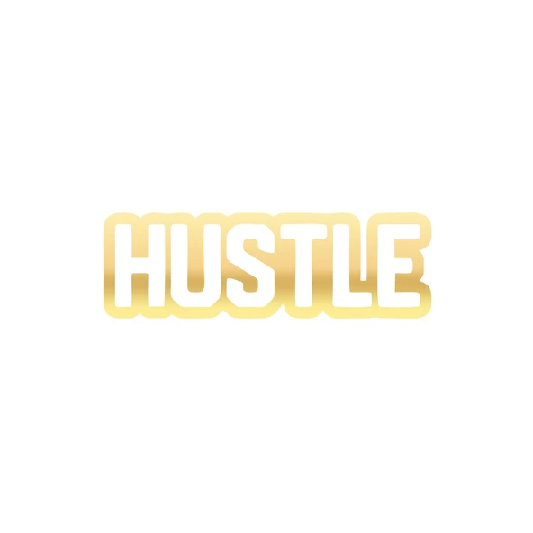 Hustle Araba Sticker 17x17 Cm Gold ürün görseli 1