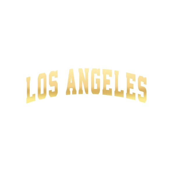Los Angeles Araba Sticker 17x17 Cm Gold ürün görseli 1