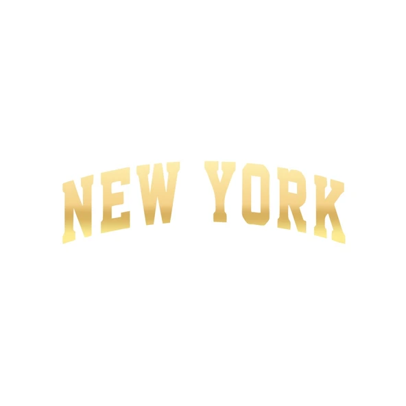 New York Araba Sticker 17x17 Cm Gold ürün görseli 1