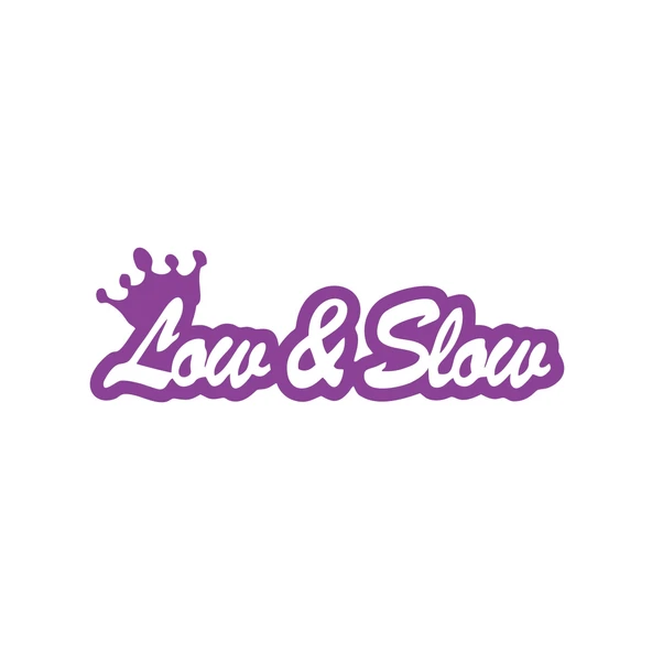 Low&Slow Araba Sticker 17x17 Cm Mor ürün görseli 1