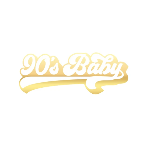 90's Baby Araba Sticker 17x17 Cm Gold ürün görseli 1