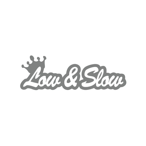 Low&Slow Araba Sticker 17x17 Cm Gri ürün görseli 1