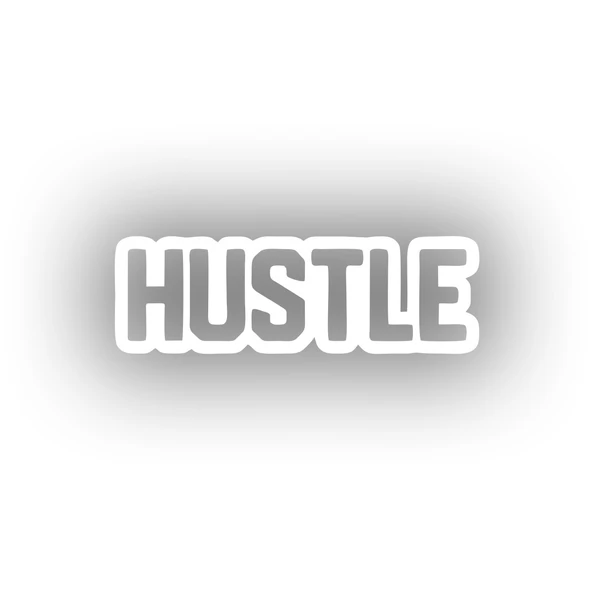 Hustle Araba Sticker 17x17 Cm Beyaz ürün görseli 1