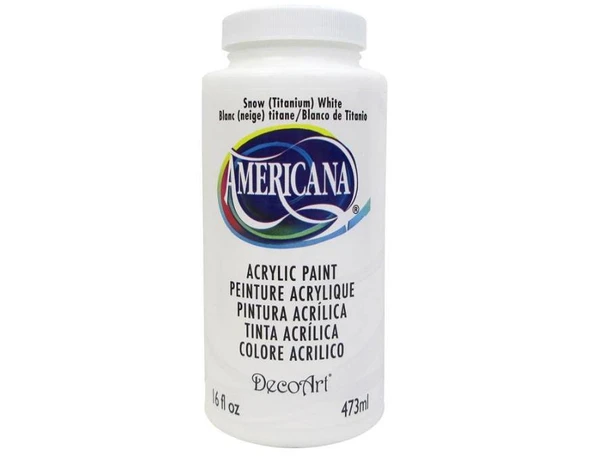 Decoart Americana Snow White Beyaz Akrilik Boya 16oz DA01 ürün görseli 1