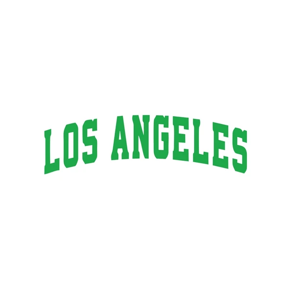 Los Angeles Araba Sticker 17x17 Cm Yeşil ürün görseli 1