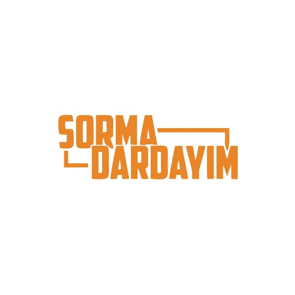 Sorma Dardayım Araba Sticker 17x17 Cm Turuncu ürün görseli 1