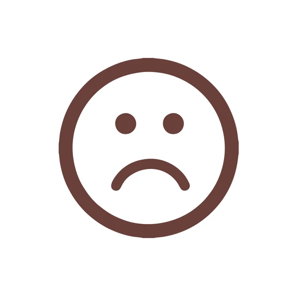 Üzgün Emoji Araba Sticker 17x17 Cm Kahverengi ürün görseli 1