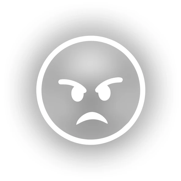 Kızgın Emoji Araba Sticker 17x17 Cm Beyaz ürün görseli 1