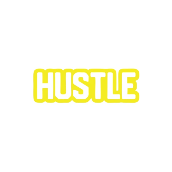 Hustle Araba Sticker 17x17 Cm Sarı ürün görseli 1