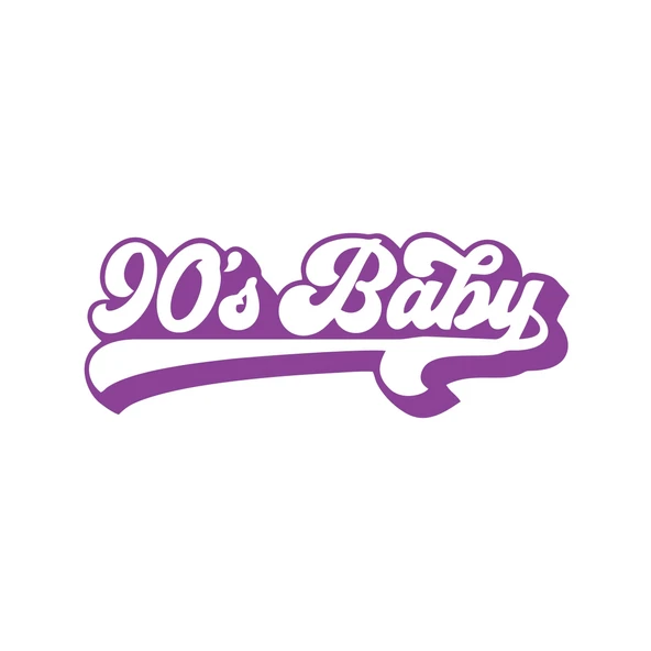 90's Baby Araba Sticker 17x17 Cm Mor ürün görseli 1