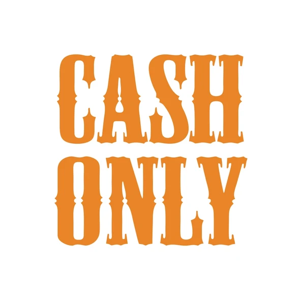 Cash Only Araba Sticker 17x17 Cm Turuncu ürün görseli 1