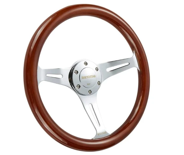 Kyostar Universal Klasik Ahşap Direksiyon Simidi 350mm KD8237SR ürün görseli 1