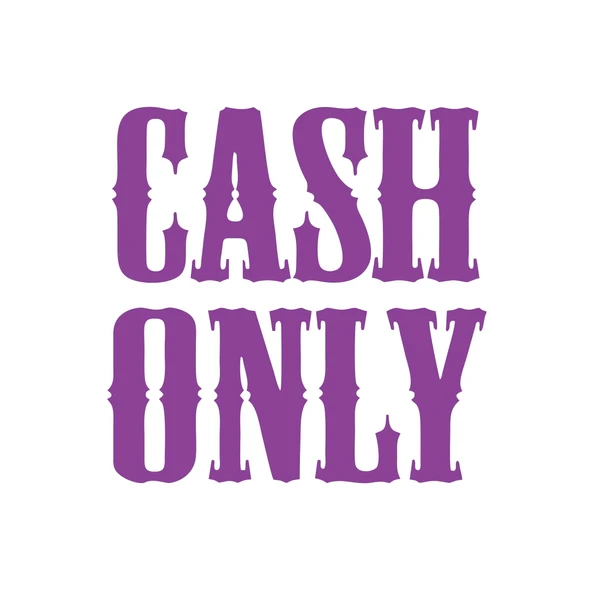 Cash Only Araba Sticker 17x17 Cm Mor ürün görseli 1