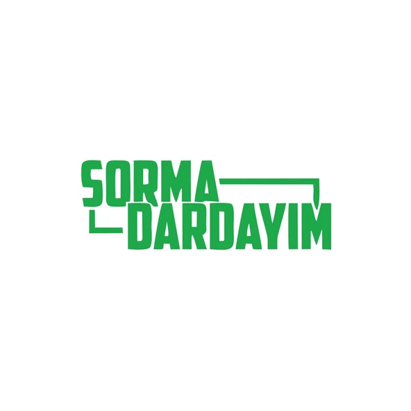 Sorma Dardayım Araba Sticker 17x17 Cm Yeşil ürün görseli 1