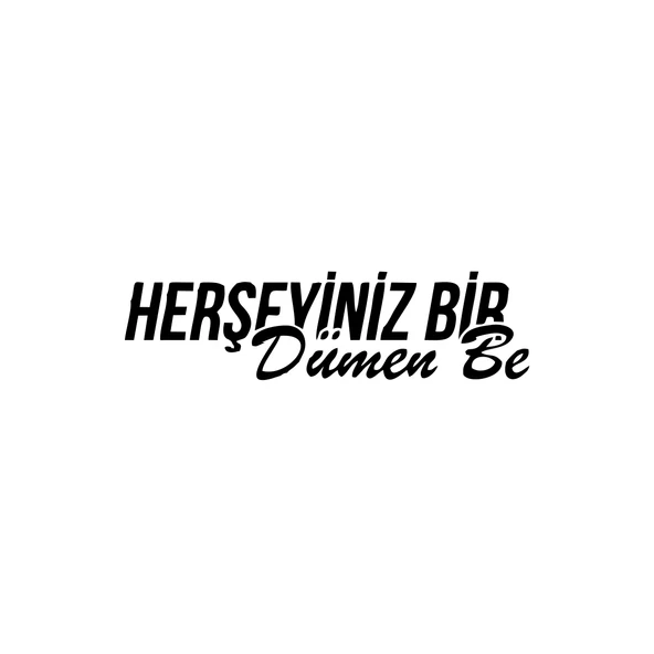 Her Şeyiniz Dümen be Araba Sticker 17x17 Cm Siyah ürün görseli 1