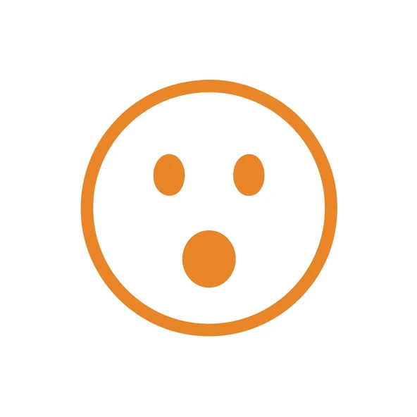 Şaşıran Emoji Araba Sticker 17x17 Cm Turuncu ürün görseli 1