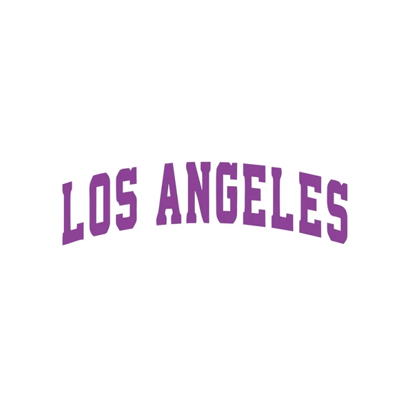 Los Angeles Araba Sticker 17x17 Cm Mor ürün görseli 1