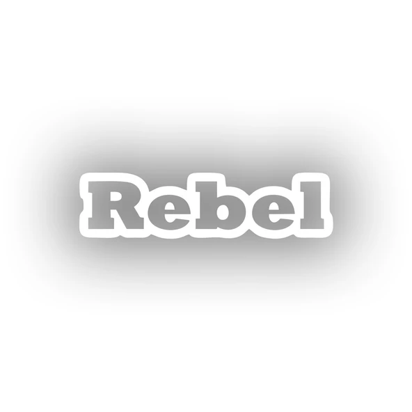 Rebel Araba Sticker 17x17 Cm Beyaz ürün görseli 1