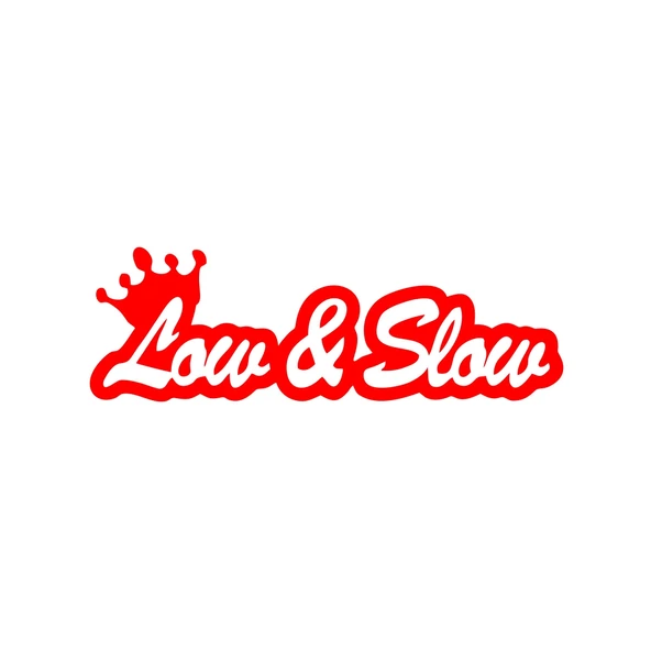 Low&Slow Araba Sticker 17x17 Cm Kırmızı ürün görseli 1