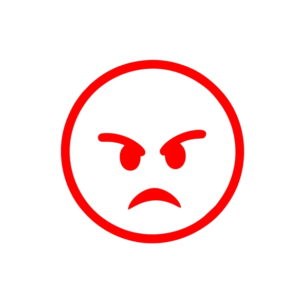 Kızgın Emoji Araba Sticker 17x17 Cm Kırmızı ürün görseli 1