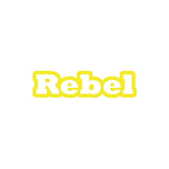 Rebel Araba Sticker 17x17 Cm Sarı ürün görseli 1