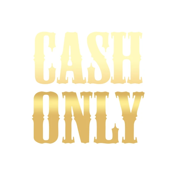 Cash Only Araba Sticker 17x17 Cm Gold ürün görseli 1