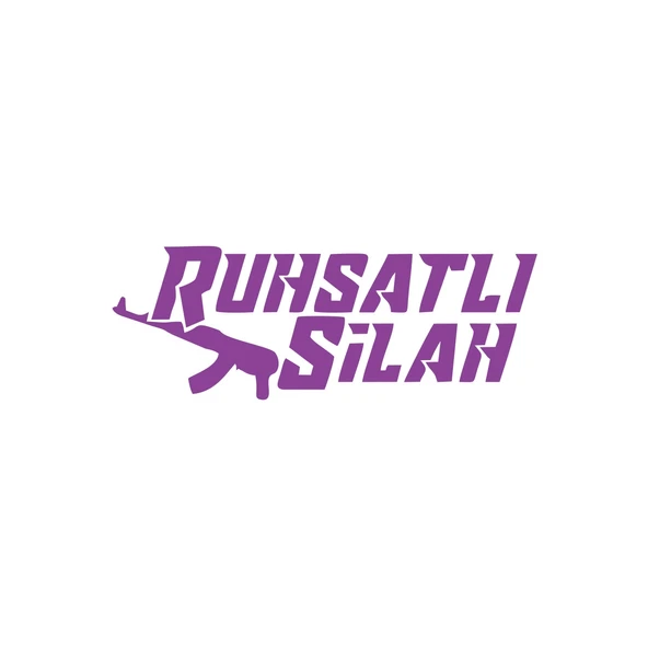 Ruhsatlı Silah Araba Sticker 17x17 Cm Mor ürün görseli 1