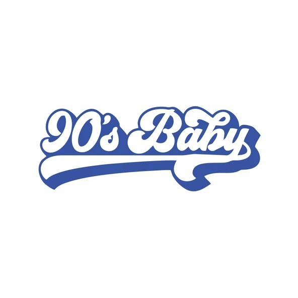 90's Baby Araba Sticker 17x17 Cm Mavi ürün görseli 1