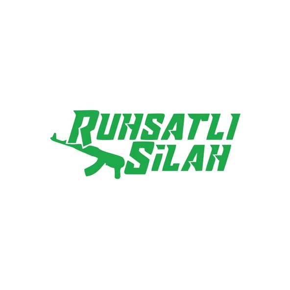 Ruhsatlı Silah Araba Sticker 17x17 Cm Yeşil ürün görseli 1