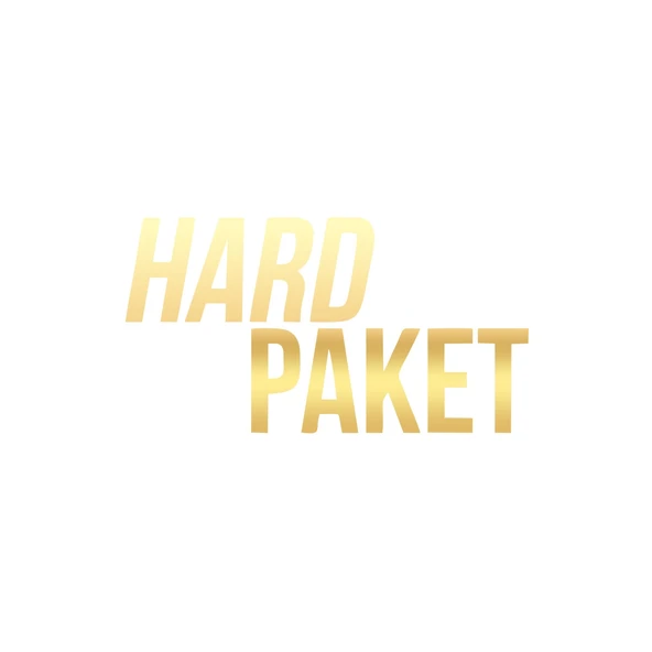 Hard Paket Araba Sticker 17x17 Cm Gold ürün görseli 1