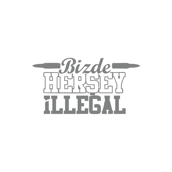 Bizde Her Şey İllegal Araba Sticker 17x17 Cm Gri ürün görseli 1