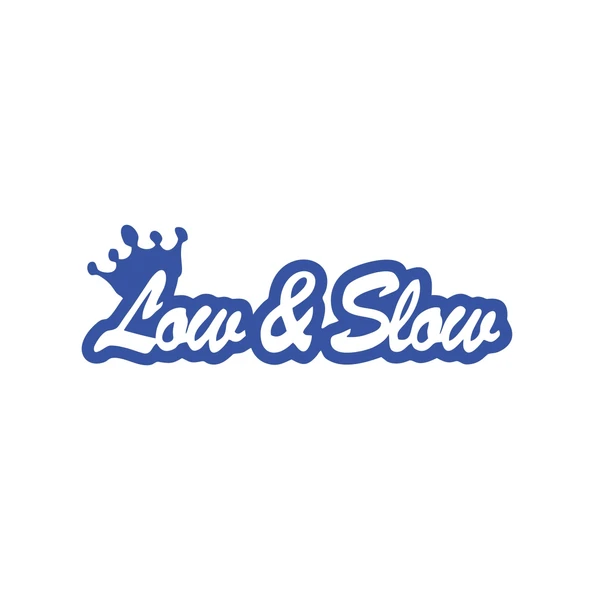 Low&Slow Araba Sticker 17x17 Cm Mavi ürün görseli 1