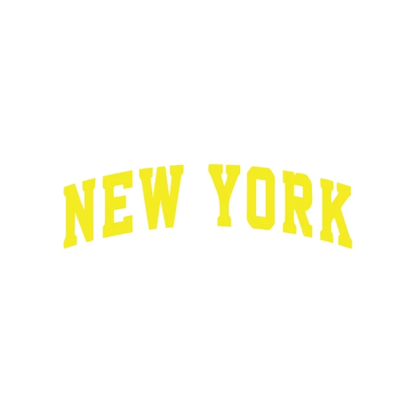 New York Araba Sticker 17x17 Cm Sarı ürün görseli 1