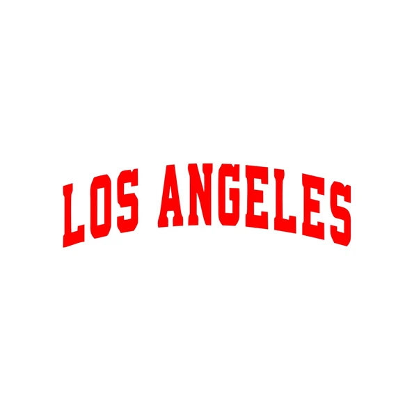 Los Angeles Araba Sticker 17x17 Cm Kırmızı ürün görseli 1
