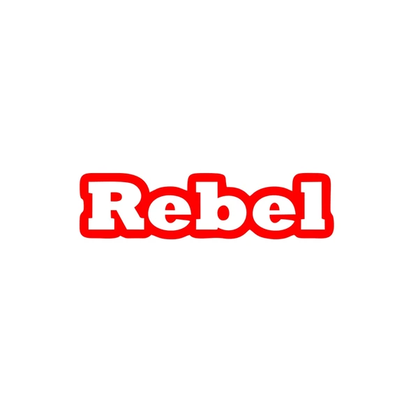 Rebel Araba Sticker 17x17 Cm Kırmızı ürün görseli 1