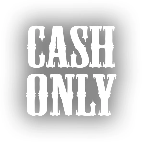 Cash Only Araba Sticker 17x17 Cm Beyaz ürün görseli 1