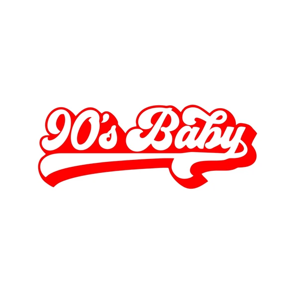90's Baby Araba Sticker 17x17 Cm Kırmızı ürün görseli 1