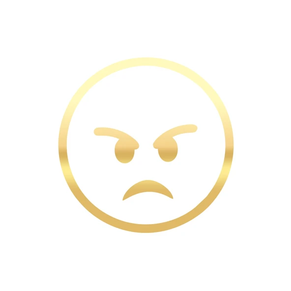 Kızgın Emoji Araba Sticker 17x17 Cm Gold ürün görseli 1