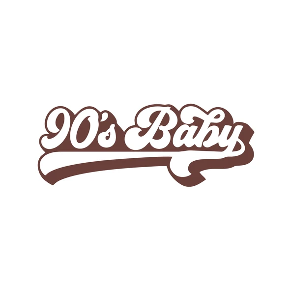 90's Baby Araba Sticker 17x17 Cm Kahverengi ürün görseli 1