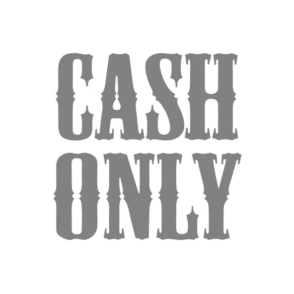Cash Only Araba Sticker 17x17 Cm Gri ürün görseli 1