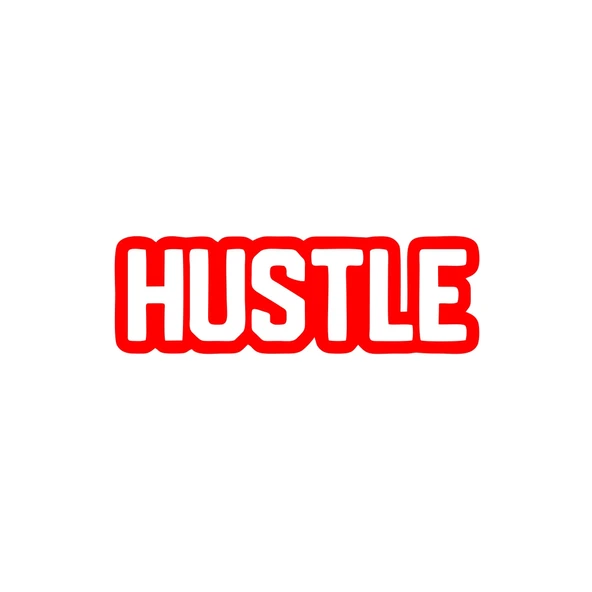 Hustle Araba Sticker 17x17 Cm Kırmızı ürün görseli 1