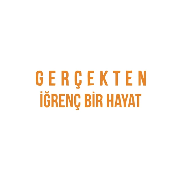 Gerçekten İğrenç Bir Hayat Araba Sticker 17x17 Cm Turuncu ürün görseli 1
