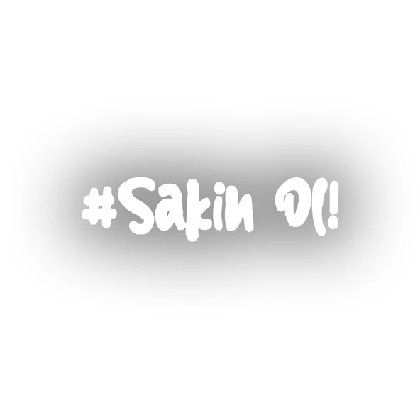 #Sakin Ol Araba Sticker 17x17 Cm Beyaz ürün görseli 1