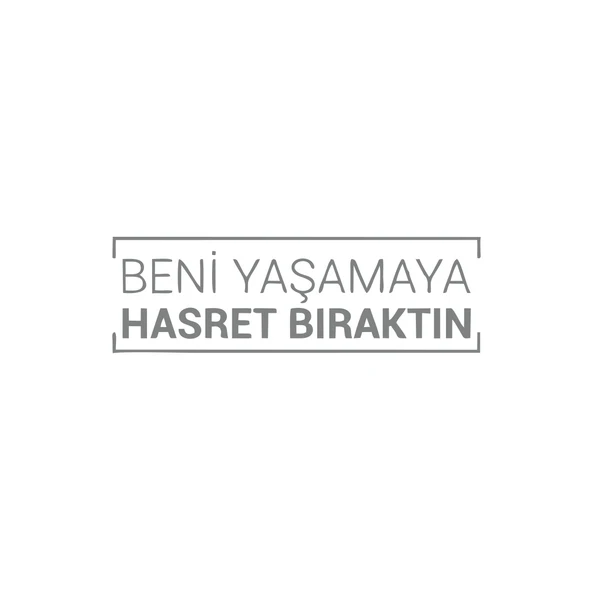 Beni Yaşamaya Hasret Bıraktın Araba Sticker 17x17 Cm Gri ürün görseli 1