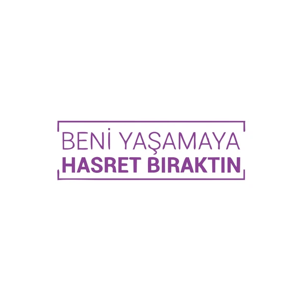 Beni Yaşamaya Hasret Bıraktın Araba Sticker 17x17 Cm Mor ürün görseli 1
