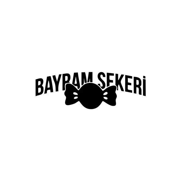 Bayram Şekeri Araba Sticker 17x17 Cm Siyah ürün görseli 1