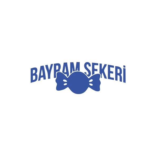 Bayram Şekeri Araba Sticker 17x17 Cm Mavi ürün görseli 1