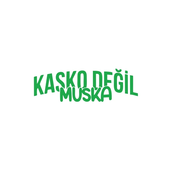 Kasko Değil Muska Araba Sticker 17x17 Cm Yeşil ürün görseli 1